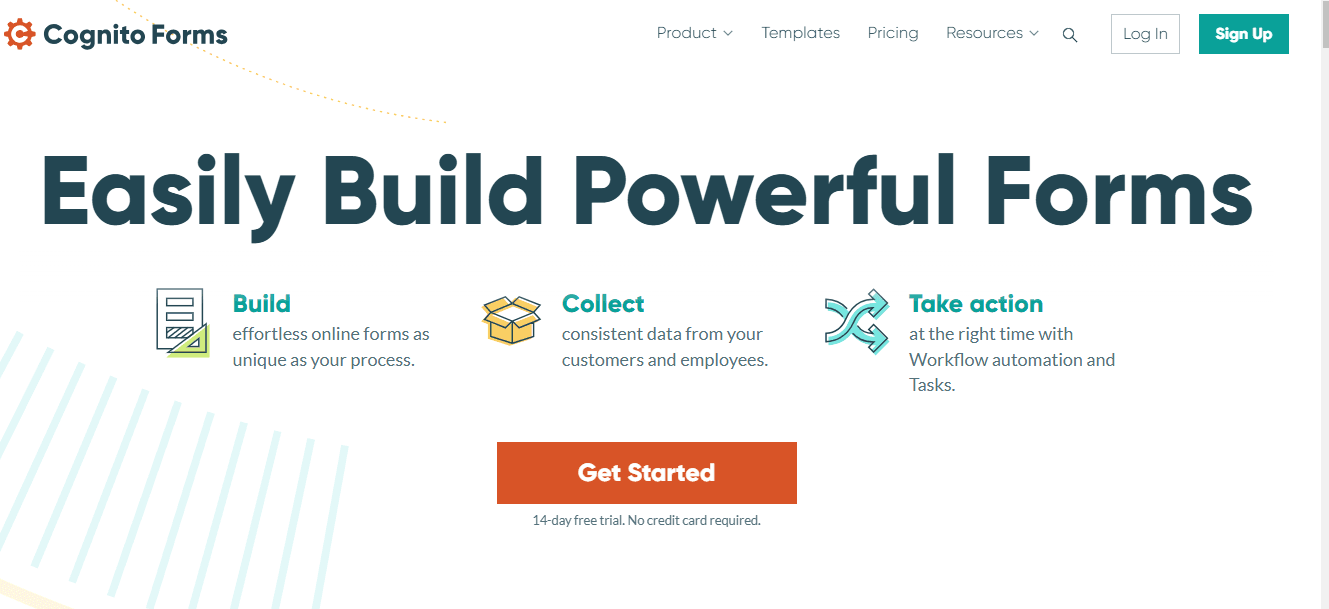 Cognito Forms home page