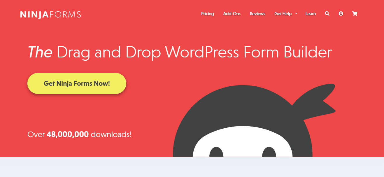 Ninja forms home page