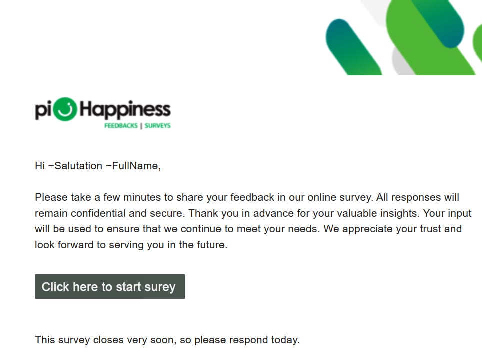 Email redirect surveys